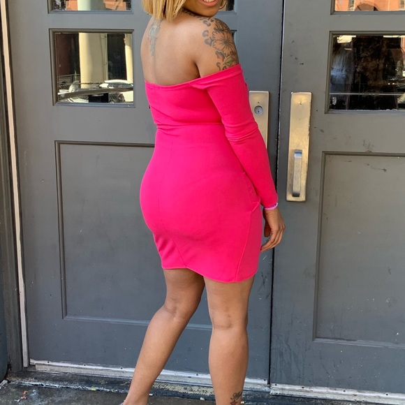 Show Down Mini Dress - Fuchsia - Picture 2 of 3